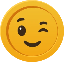 Penny, the PennyPal coin, winking